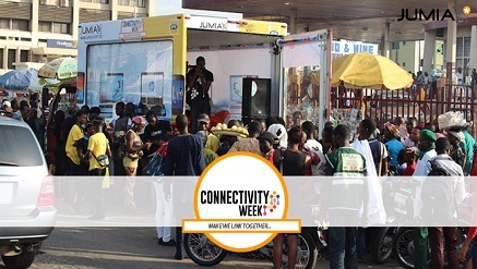 Jumia and MTN connectivity week truck